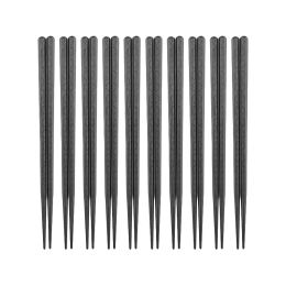 Palillos japoneses duraderos para restaurante, palillos de aleación negra para sushi, comida china, 500 pares de palillos negros