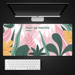 Rusts Abstract Flower Boho Mouse Pad Extended toetsenbord schattige muispad bureaubussen voor thuiskantoor studie spel niet -slip rubberen muis pads