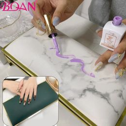 RESTS BQAN 1PC Nail Art Hand Oreiller à main soutien soutient le coussin à main Nail Art Rest Salon Pu Leather Luxury Marble Manucure Table