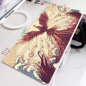 Tapis de souris Dragon de Style chinois, personnalisé, pour la maison, le clavier, le bureau, l'ordinateur portable, doux, antidérapant, tapis de Table, tapis de souris XXXL 100x55