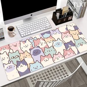 Repose Tapis de Souris Mignon Chat Grand Xxl Clavier Tapis de Bureau Tapis de Souris 100x55cm Tapis de Table Tapis de Maison Tapis de Bureau en Caoutchouc Tapis de Souris de Bureau Mignon