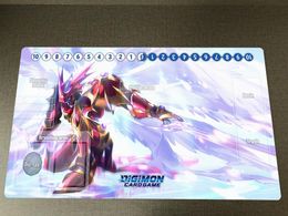 Отдых Digimon Playmat Galantmon DTCG CCG Коврик Коллекционная карточная игра Коврик для настольной игры Playmat Резиновый коврик для стола Аниме Коврик для мыши Бесплатная сумка 60x35 см