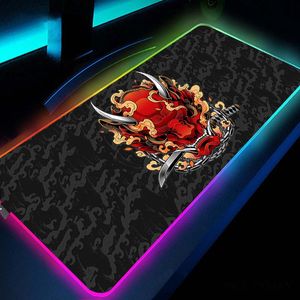 Repose Dragon Large RVB Gamer Mousepad Mouse Mouser Mat Gaming Mauusepad LED Clavier Mat Moumat Luminous Desk Pad Mouse Pad pour PC