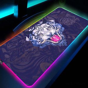 Repose Dragon Grand Tapis de Souris RVB XXL Tapis de Souris de Jeu LED Tapis de Souris Gamer Tapis de Souris Lumineux Tapis de Table Mausepads Tapis de Bureau avec rétro-éclairé