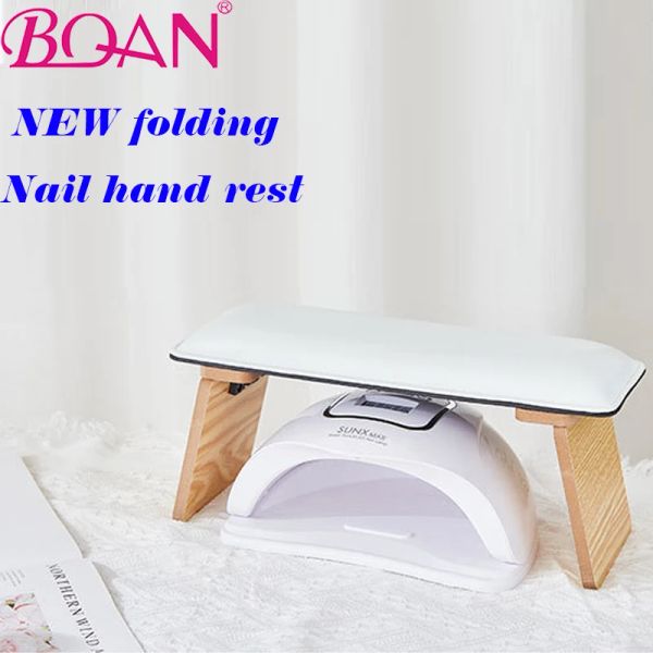 Rests Logne pliable + PU Cuir Nail Pouteau d'oreiller à main Hand Cushion Helder Nail Art Stand Manucure Table Table Table Reste pour les ongles