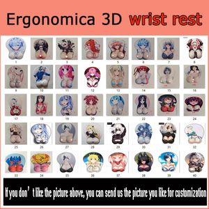 Rust Rust Genshin Impact Ergonomic Mouse Pad met borsten pols rustbureauarm rust zacht tapijt kawaii accessoires aangepaste anime mat stand