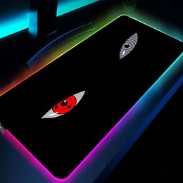 Repose Itachi Kakashi Sasuke LED Mouse Pad RGB Backlight Mat 900x400 Gamer XXL Computer Motepad Hyper Nonslip Rubber Desk Mat pour PC