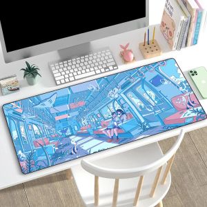 Rustt Kawaii Girls Gaming MousePad Gamer Toetsenbordmat Grotere muiskussen Cartoon Deskmat Desk Protector PC Accessoires Anime Muse Pads