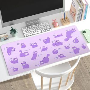 Rust Kawaii Mat Mouse Pad Company Cute Cat Black Mause Pad Roze Tapijt Bureaumat 90x40 Muismat Gamer Mechanisch Toetsenbord Gaming Mat