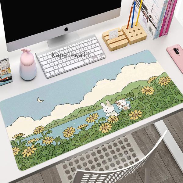 Repose grand ordinateur tapis de souris chat Mose Pad Gamer clavier tapis de souris Xxl accessoires de jeu tapis de bureau Anime Kawaii fille Mausepad