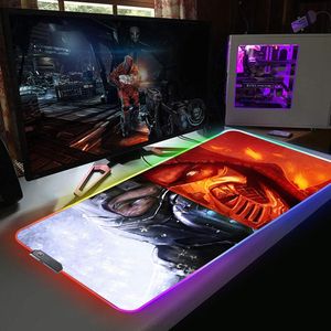 Rust Grote RGB Muismat Gaming Muismat LED Mause Pad Gamer Mortal Kombat Muis Tapijt Grote Mause Pad PC Bureau Pad Mat Backlight Tapijt