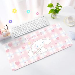 Repose bel anime blanc chien imprimé pad tampon table de table de bureau de bureau dynamique épaissis grand coussin non galet de tampon 80x30cm