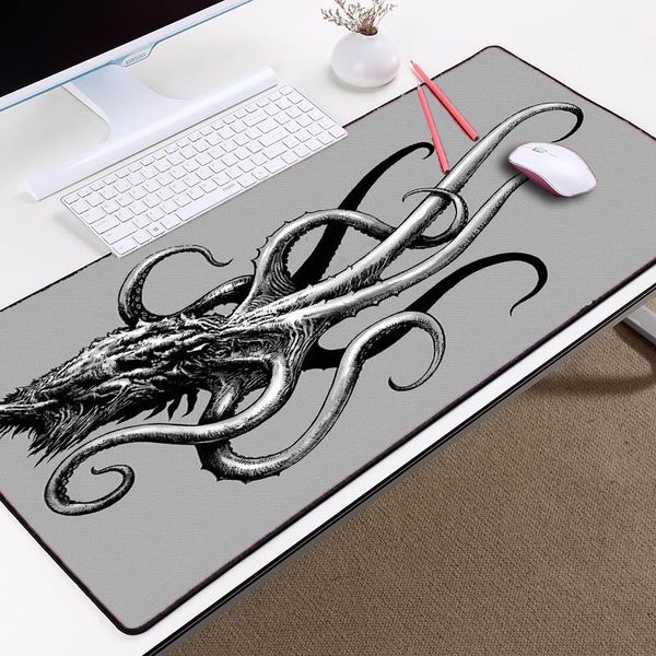 Rests Mairuige Cthulhu Patrón Octillery Mousepad Divertido Gaming MouseMat Juego Pc Mousepad Teclado de Goma Mouse Pad 300x800x2MM Tamaño Grande