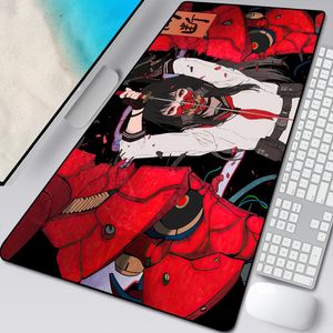 Rustt Master of the Devil Japan Mouse Pad Black and White Gaming Keyboard Rubber Pad op de tafel Mat Anime Mouse Mat PC Teken