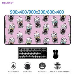 RESTS Milk Tea Taro Mouse Pad Gamer Pink Lindo Black Mousepad Teckboard Mat Teclado para juegos Alfombra Bobabear Deskmat Dropshipping