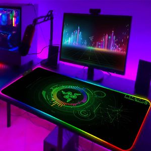 Repose tapis de souris Rgb Razer accessoires de jeu ordinateur grand 900x400 tapis de souris Gamer tapis en caoutchouc avec clavier rétro-éclairé tapis de souris Led