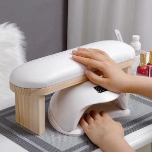 RESTS Arte de uñas Mano reposacado Madera de madera Faux Faux Soporte de muñeca Profesional Manicura Manicura Soporte de brazo de palma Almohada para salón de uñas