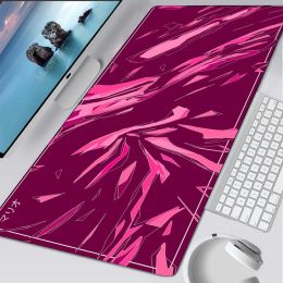 Reste rose et rouge Deskmat Mouse Pad Art Japanese Art Deskpad grand pour PC Table Mat de sol personnalisé Mattes de clavier mécaniques