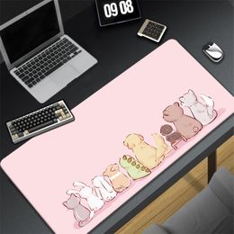 Tapis de souris rose Repose Tapis de bureau Kawaii Animaux mignons Tapis de souris Accessoires de jeu PC Tapis de souris pour ordinateur portable Tapis d'entreprise Esthétique Gamer Girl