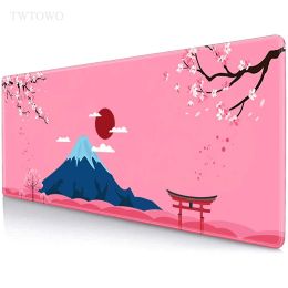 Repose rose MT Fuji Cherry Blossom Sakura Mouse Pad Gaming XL Home Custom Mousepad xxl Mousepads Soft Natural Rubber Carpet Matle