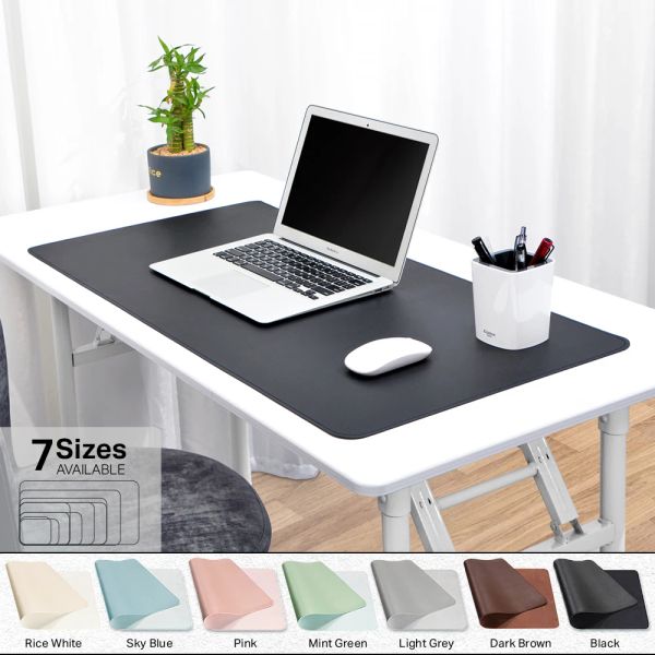 Descansos PU PU MOUSE PAD LADO MOUSEPAD Cubierta de mesa de teclado impermeable fácil Clean protectora portátil PC Hogar