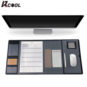 RESTS RETRO PU Cuero, almohadilla de mouse para computadora portátil portátil de computadora portátil, oficina de negocios de negocios multifuncional, impermeable, almohadilla de escritorio grande