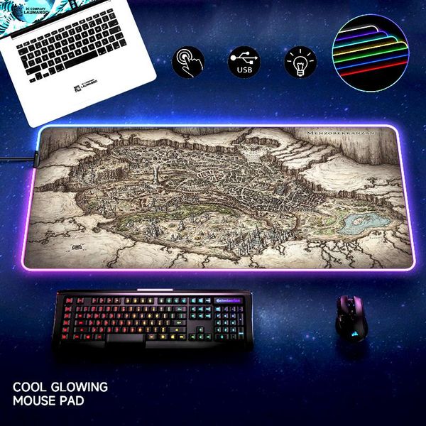 Rests RGB Dungeons Dragons Computer Mouse Pad Accesorios de escritorio Gaming Gamer Pads Alfombrillas de anime Teclado de PC Retroiluminación grande Lindo Sex Mause