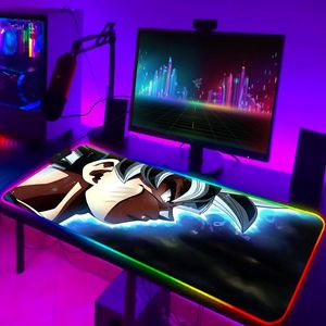 RESTS RGB MOUSE PAD 900X400 DBZ Dragoll Cartoon Mats XXL Accesorios para computadoras portátiles Anime Gran LED Mausepad Keyboard Mat de escritorio Mats de escritorio