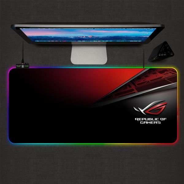 RESTS ROG Player Country RGB Mouse Pad Cool Eye of the Bad Guy clavier PAD Large Mousepad Desk Mat 90x40cm Accessoires de jeu