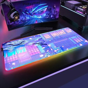 Repose Sailor Moon Gaming LED tapis de souris RGB tapis de souris rétro-éclairage tapis de bureau 900x400 Gamer XXL ordinateur tapis de souris tapis de Table antidérapant