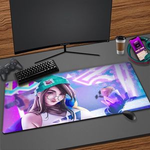 Rust Valorant Killjoy Gaming-muismat met gestikte randen Uitgebreide muismat XXL natuurlijke rubberen basis Kawaii muismat Game Desk Mat