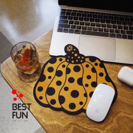 Rustt Yayoi Kusama Pumpkin Art Computer Mouse Padding Rubber Pad Desk voor waterdichte Office Home Decoration Cup Mat Antislip