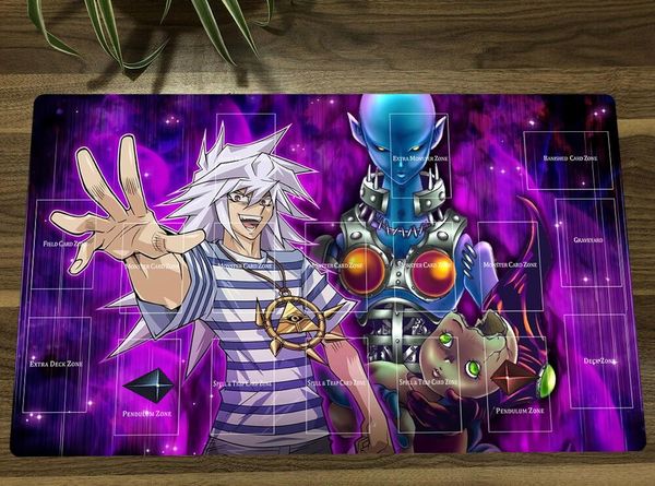 Rests YuGiOh Duel Links Yami Bakura TCG Mat, tapete para juegos de cartas coleccionables, tapete CCG, tapete de goma antideslizante para ratón, tapete para juegos de escritorio, 60x35cm