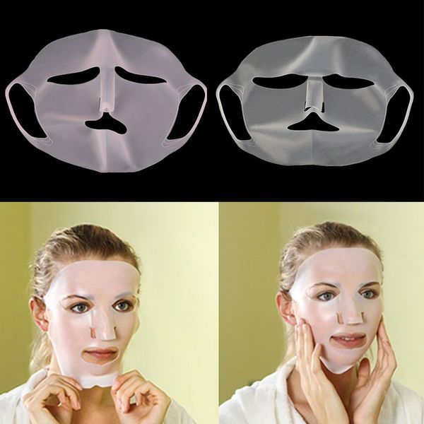 Wiederverwendbare Gesichtsmaske aus Silikon, straffend, hebendes Ohr, fest, Anti-Off, feuchtigkeitsspendend, verhindert Verdunstung, Hautpflege-Werkzeug