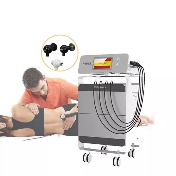 Ret Cet Smart Tecar Alivio del dolor RF Máquina de rehabilitación de contorno corporal Radiofrecuencia Adelgazante Estiramiento facial Masajeador de cuerpo completo Tratamiento Equipo de fisioterapia