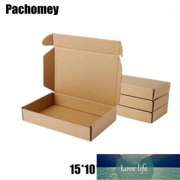 Vente au détail 15*10*4 cm 10 pcs/lot boîte de papier brun emballage fait à la main achats en ligne livraison boîtes de papier Kraft paquet boîte postale PP7721 prix usine conception experte qualité