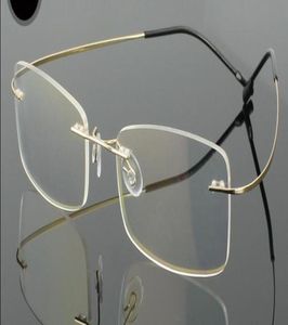 Retail 1pcs Niet -schroefe randloze optische bril frames voor recept vele beschikbare kleuren8091254