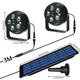 Retail 2 in 1 LED Solar Wall Lights Dubbele kop waterdichte buitenled Lans Lanscape Wash Wall Spotlights for Garden