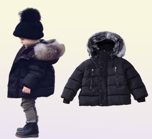 Retail 9 Colors Kids Winter Coats Boys Girls Luxe Designer Dikke CottonPadded Down Coat Baby Girl Jacked Jacked Jacket7568616