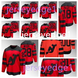 Hughes 2024 Stadium Series nouveau maillot de hockey Jesper Bratt Tyler Toffoli Dougie Hamilton Erik Haula Nico Hischier Ondrej Palat Timo Meier Scott Stevens Vanecek