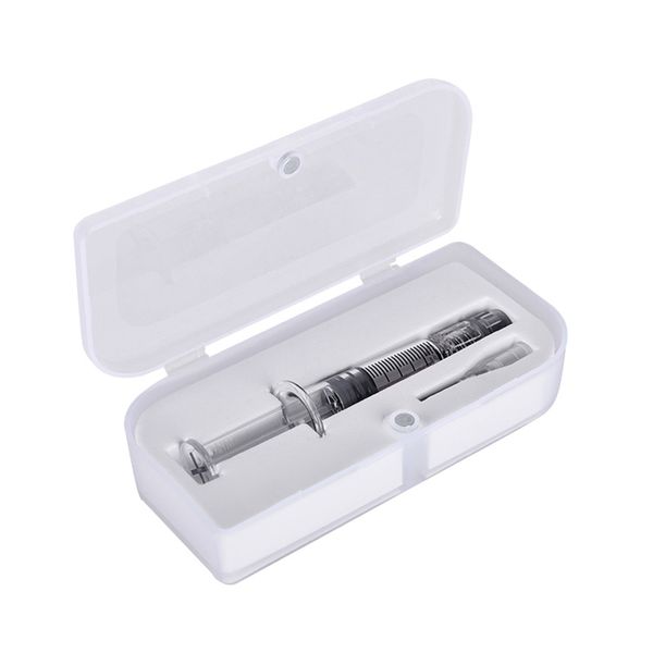 Seringue en verre d'emballage de boîte de vente au détail Injecteur de 1,0 ml pour cartouche jetable Th205 M6T Injecteur d'huile épaisse Luer Lock Tête Luer avec accessoires d'aiguille