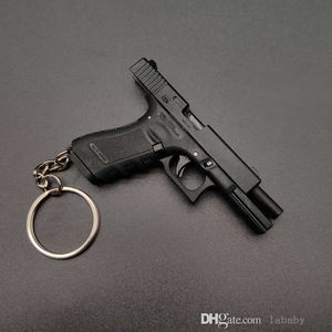 Détail Fidget Toy Gun Mini Pistolet Porte-clés Jouets Alliage Empire Glock G17 Pistolet Forme Arme Mini Métal Shell Ejection Assemblage Gratuit Avec Box Guns