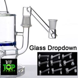 3.88 "Glas Drop Down Adapter 10mm 14mm 18mm Mannelijke Vrouwelijke Joint Glass Oil Rigs Adapters Dropdown Ashcatcher