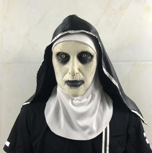 Venta al por menor de Halloween la máscara de terror de la monja Cosplay Valak máscaras de látex aterradoras casco de cara completa demonio disfraz de fiesta de Halloween accesorios de regalo