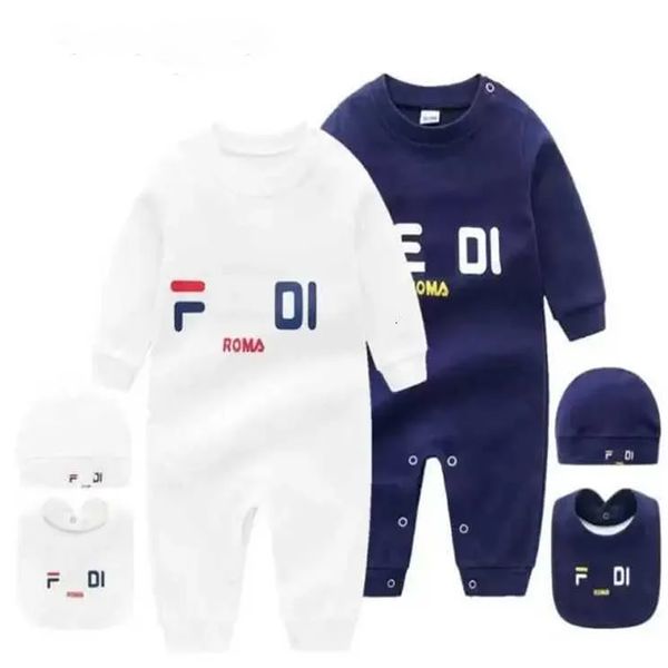 Vente au détail de haute qualité nouveau-né bébé combinaison dessin animé coton ours imprimé combinaison bébé enfants vêtements de marque.