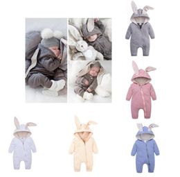 Retail Ins Baby grote oren konijn romper Onepiece Rompertjes Baby Waggel Onesies Jumpsuits Kinderen driehoekige klimkleding Children9087000