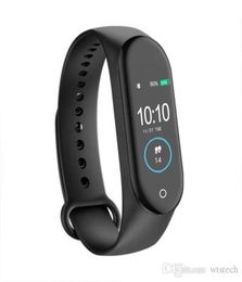 Venta al por menor M4 reloj de banda inteligente con pulsera de seguimiento de ejercicios deportes ritmo cardíaco presión arterial Smartband Monitor correa de salud para fitne8702334