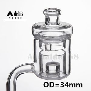 Tapa de carburador de vidrio UFO Humo universal Terp Vacío 2 mm 3 mm 4 mm de espesor Cuarzo Banger Nail Enail 19 mm Diámetro 34 mm Domeless Dab Rig 662