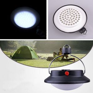 Lampe de camping portative intérieure et extérieure au détail 60 LED avec abat-jour cercle tente lanterne lumière blanche camping lampe suspendue inspiration feu de joie