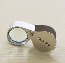 Emballage de vente au détail 30 x 21 mm Loupe pour les yeux des bijoutiers Loupe Loupe Loupes de poche JL1296